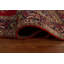 Tapis rouge en laine noué à la main de conception unique et de style années 1980 de 9 pi 8 po x 13 pi 5 po Robynne