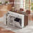 102.3" Kitchen Island with Extendable Dining Table-1031641913