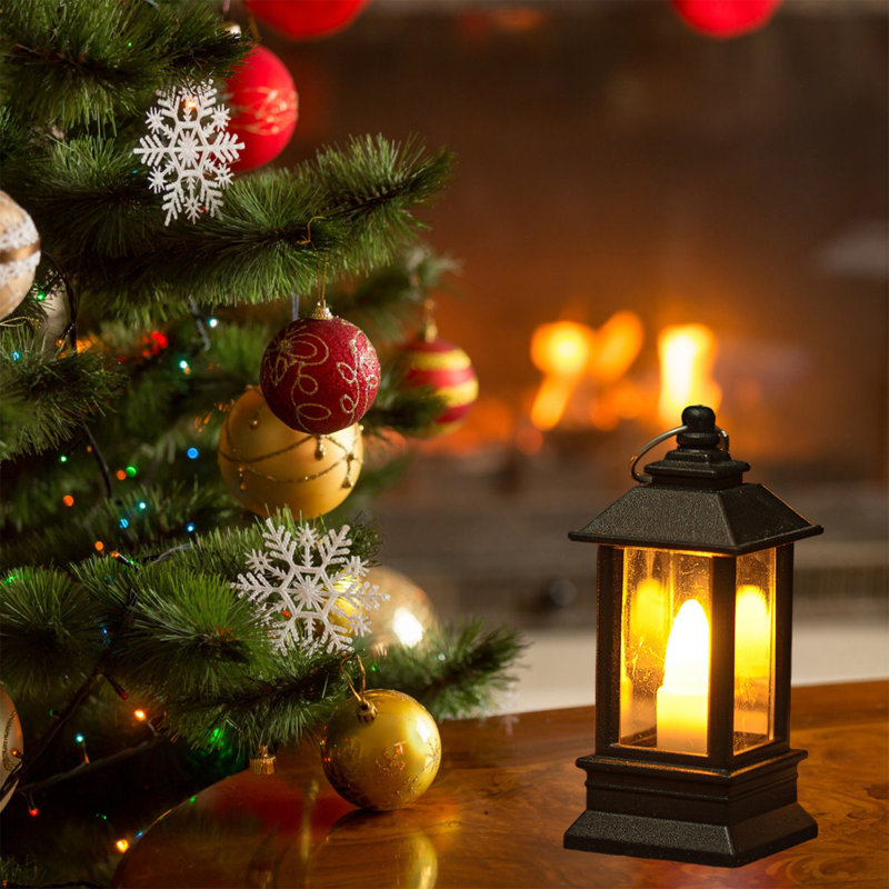 Bougie électronique à lumière ambiante, petite lampe à huile de Noël, mini-bougie, veilleuse de Noël, lumières de décoration ambiante