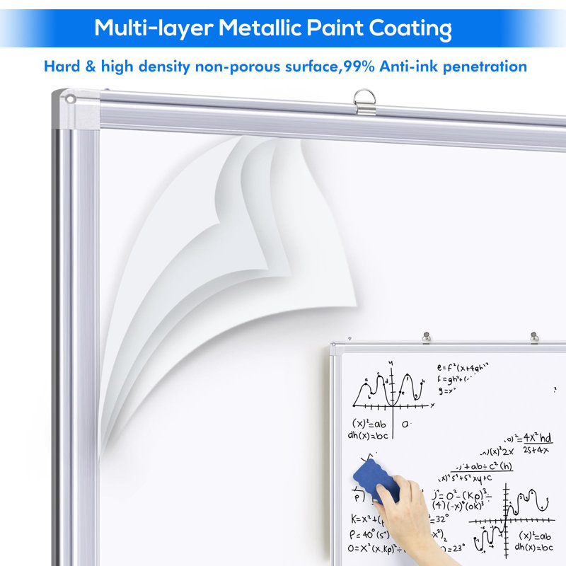 60" x 48" Wall-Mounted Whiteboard Magnetic Dry Erase Board