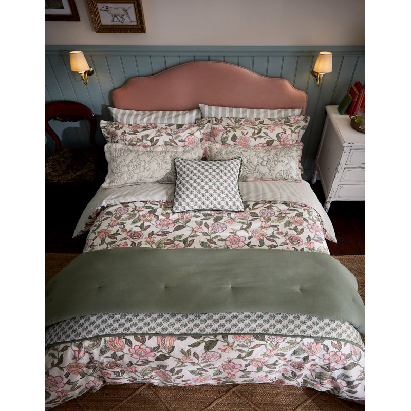 Juliette Cotton Duvet Cover Set, King Size Duvet Cover + 2 Pillowcases