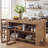 Wood Kitchen Island With Storage Shelf, 55.12" Farmhouse Kitchen Prep Table For Dining Room-1765606558