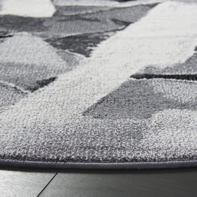 Gilmar 6937 Area Rug In Ivory / Grey, Round 6'7"