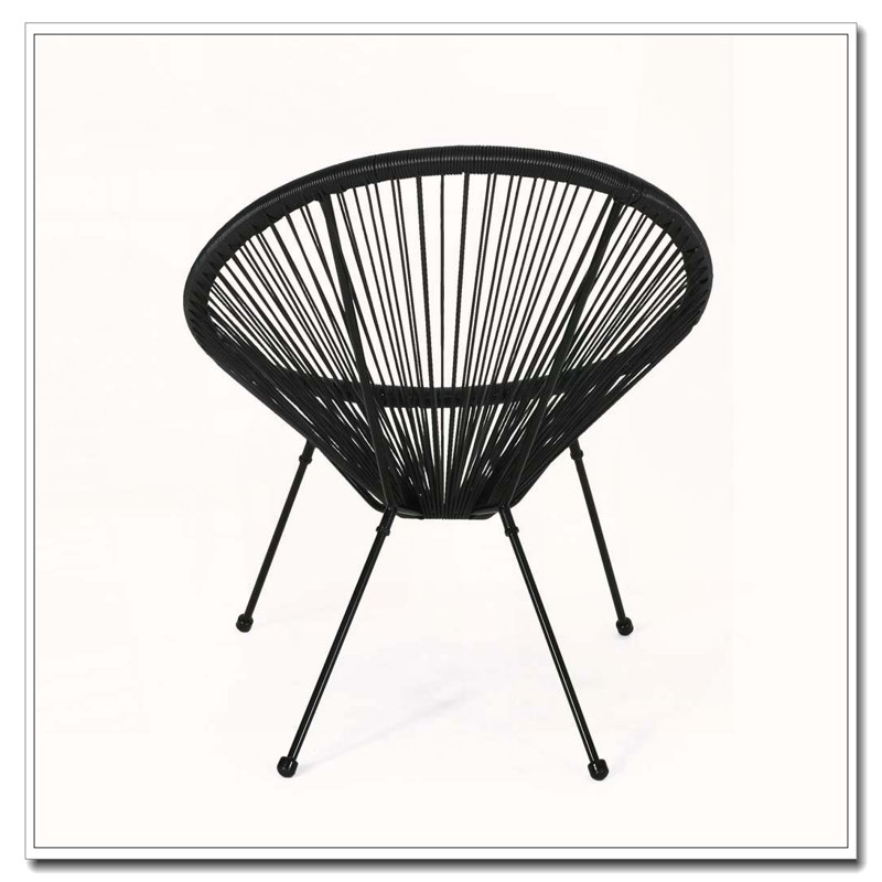 Ensemble de chaise longue de patio, Noir