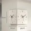 Horloge murale d'angle double face, horloge murale décorative de couleur claire, décoration de la maison, salon, décoration murale de chambre à coucher