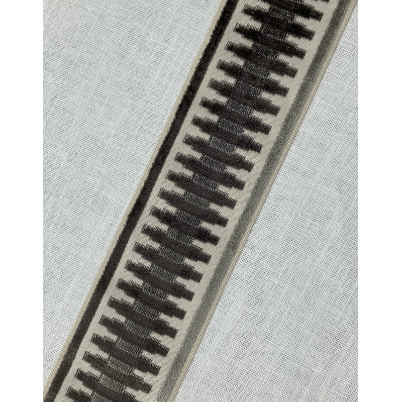 Tissu en velours, Argent / Crème