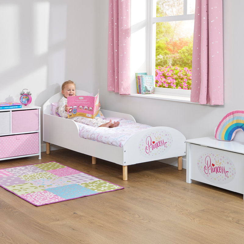 Kids White Toddler Bed – Princess