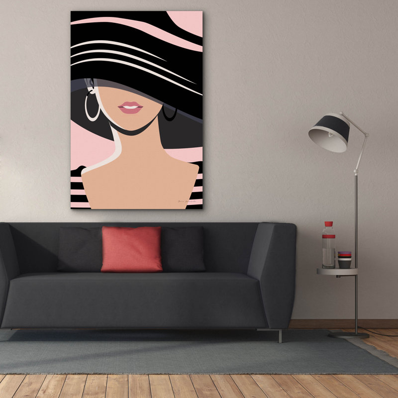 Toile épique Graffiti «Beach Chic 3 Blush» par Omar Escalante, 40 po x 60 po