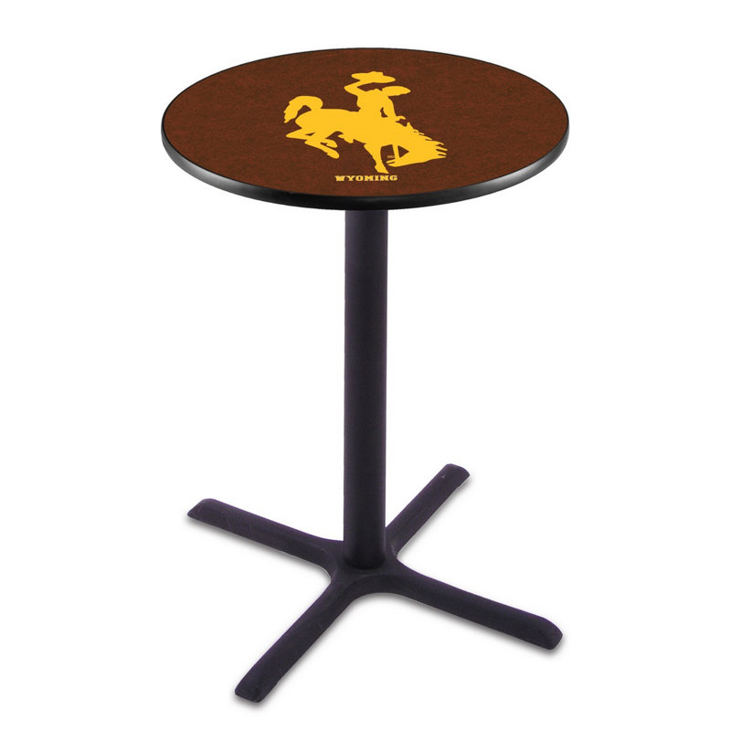 Round Metal Base Dining Table, University of Wyoming