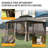 14 Ft. W x 10 Ft. D Aluminum Galvanized Steel Patio Gazebo with Double Roof