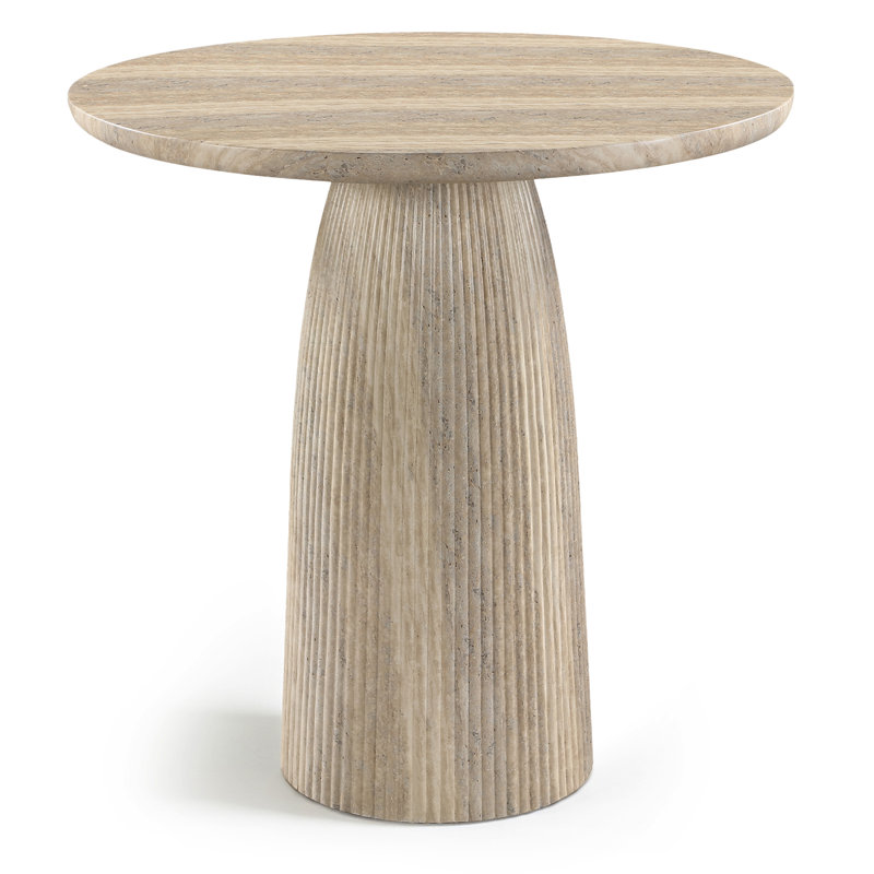 Table de bar Venosa, H 41,75 po x L 42 po x l 42 po, Travertin