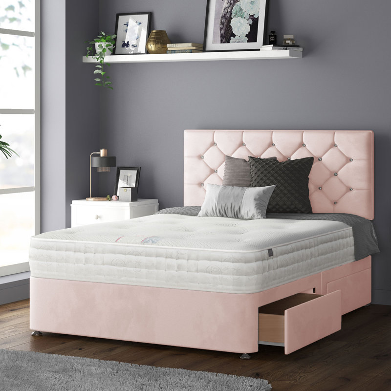 Farallones Upholstered Headboard, Double (4'6), Pink