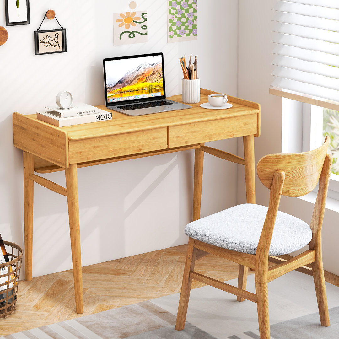 Makda Solid Wood Writing Desk Corrigan Studio®
