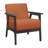 Fabric Upholstered Accent Chair 1Pc Solid Rubberwood Living Room Furniture-1416725046