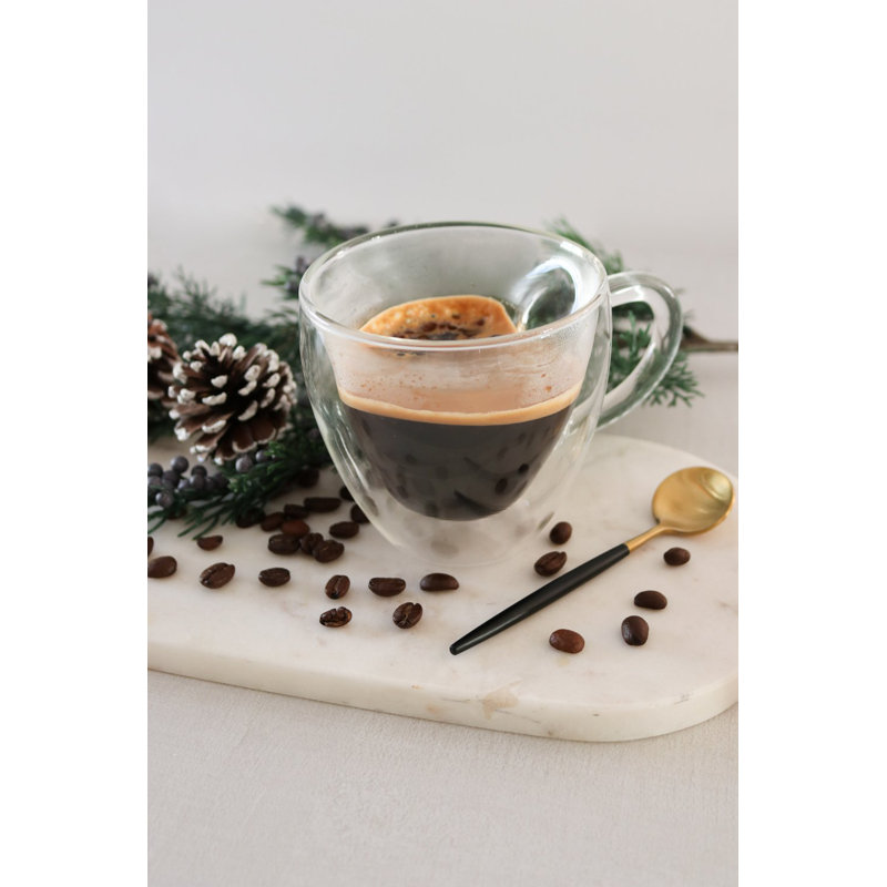 Heart Shape Double Wall Glass Cup - 8.5 oz