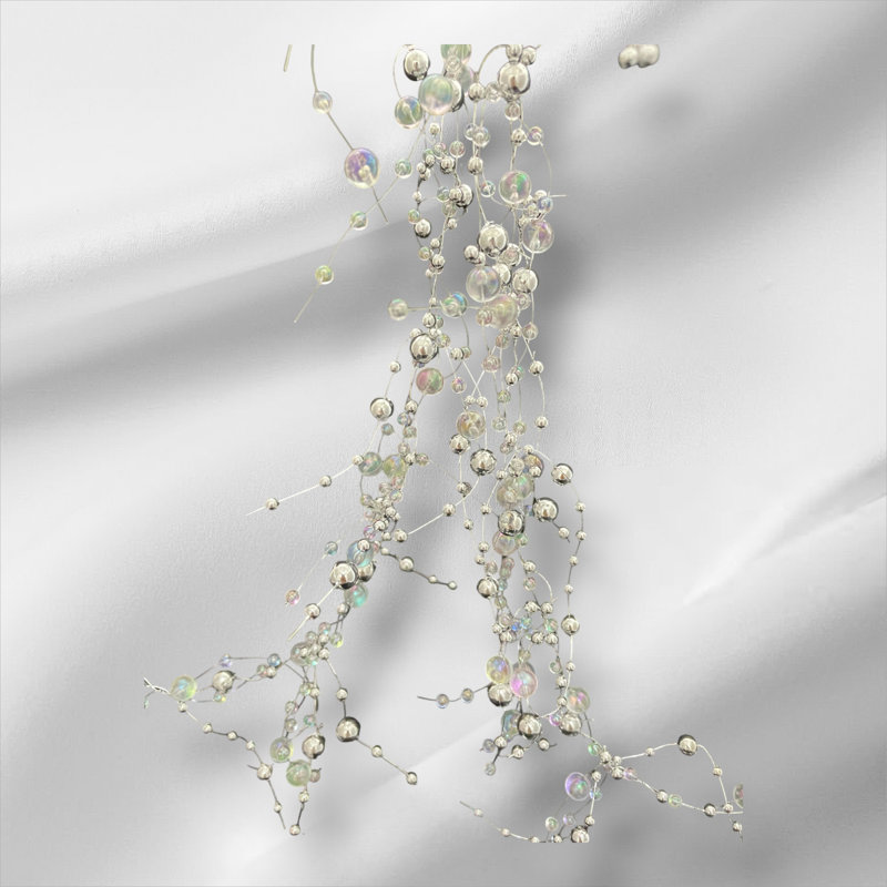 Guirlande 6 ', Iridescent / argent