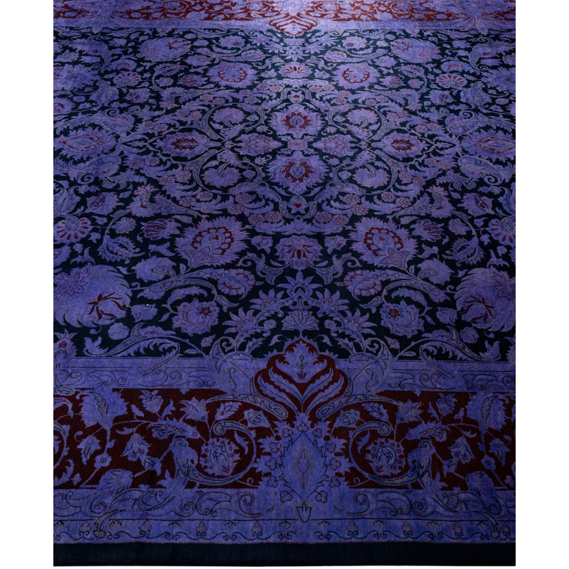 Overdyed One-of-a-Kind 9' 2" X 11' 10" Hand Knotted Area Rug
