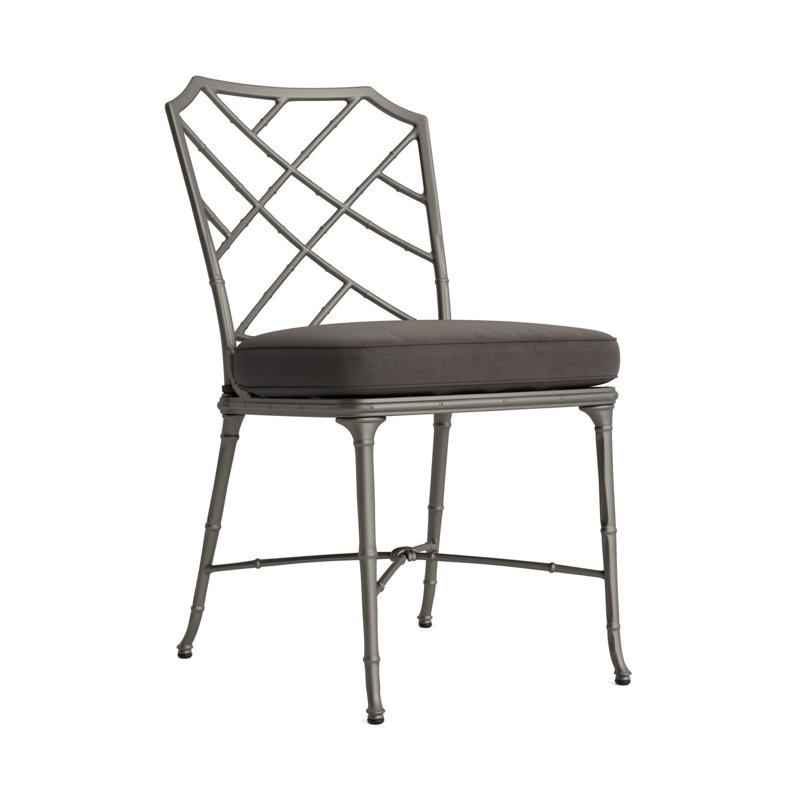 Outdoor Dining Side Chair, Brown, Fusion Charcoal, Mica