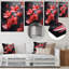 Monochromes gelés rouges et noirs fleurs d'hiver I - Fleurs, art mural-1849566936-1849566942