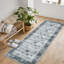 Tapis lavables antidérapants à motif floral rétro pour salle de lavage gris 5 x 7 pi-129913481-129775590