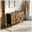 Buffet rustique de style champêtre de 120 cm (47,24 po) avec motif de bois droit, meuble d'appoint moderne