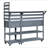 62.3'' Patio Kitchen Island Solid Wood Kitchen Cart with Stainless Table Top, Garden Potting Bench with Raised Shelf and Drawers, Grill Prep Table for BBQ, Party-445594270-445594267