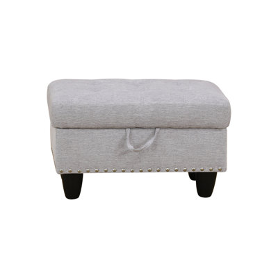 Yeni 28.5" Wide Upholstered Storage Ottoman