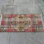 Tapis de couloir antique rouge vif pour décor de couloir bohémien en laine