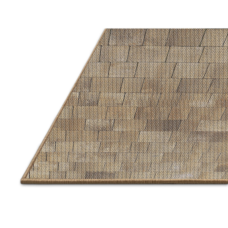Tapis brun à motif géométrique, Rectangle 8 pi x 10 pi