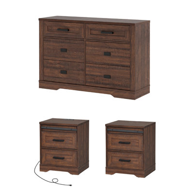 Ensemble de commode et de table de chevet Glenford Farmhouse 