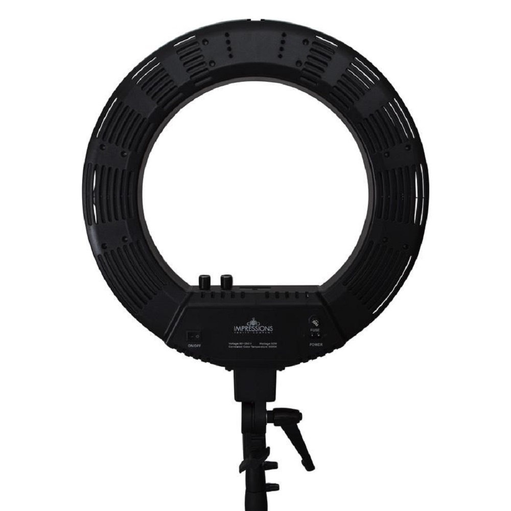 18 Inch DuoTone LED Vanity Studio Ring Light with Adjustable Studio Stand, Phone Holder and Accessories IMPRESSIONS VANITY · COMPANY 