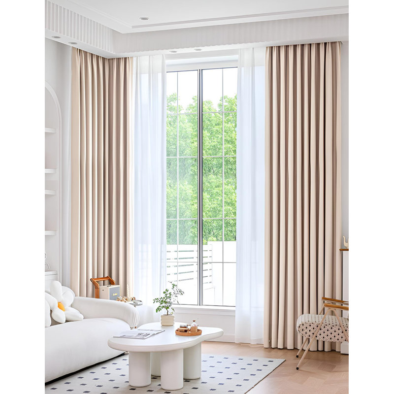 Room Darkening Curtain Pair, 98.43" W x 106.3" L