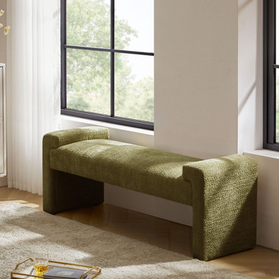 Banc d'appoint rembourré moderne l 58,5 po Arlesia