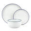 Waterside 12pc Stackable Colour Rim Porcelain Dinner Set-124792282