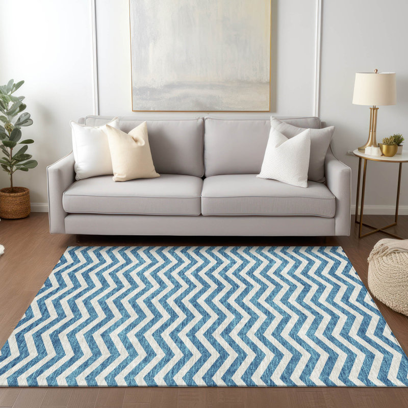 Colturo Flatweave Chevron Indoor / Outdoor Rug, Rectangle 8' x 10'