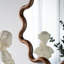 Miroir d'appoint en bois avec cadre unique