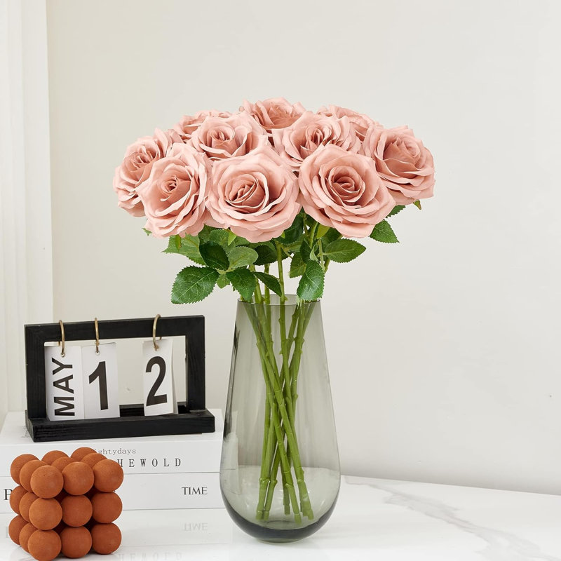 Bouquet de fleurs artificielles 10 pièces, Rose