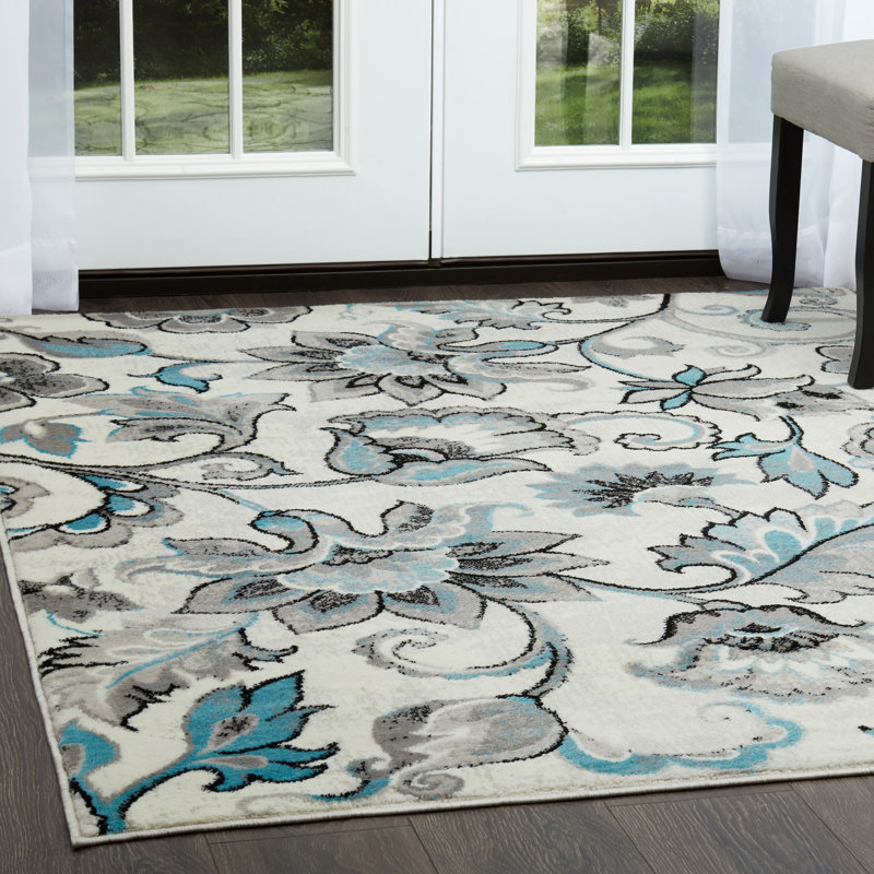 Floral Indoor Rug, Rectangle 7'9" x 10'2"