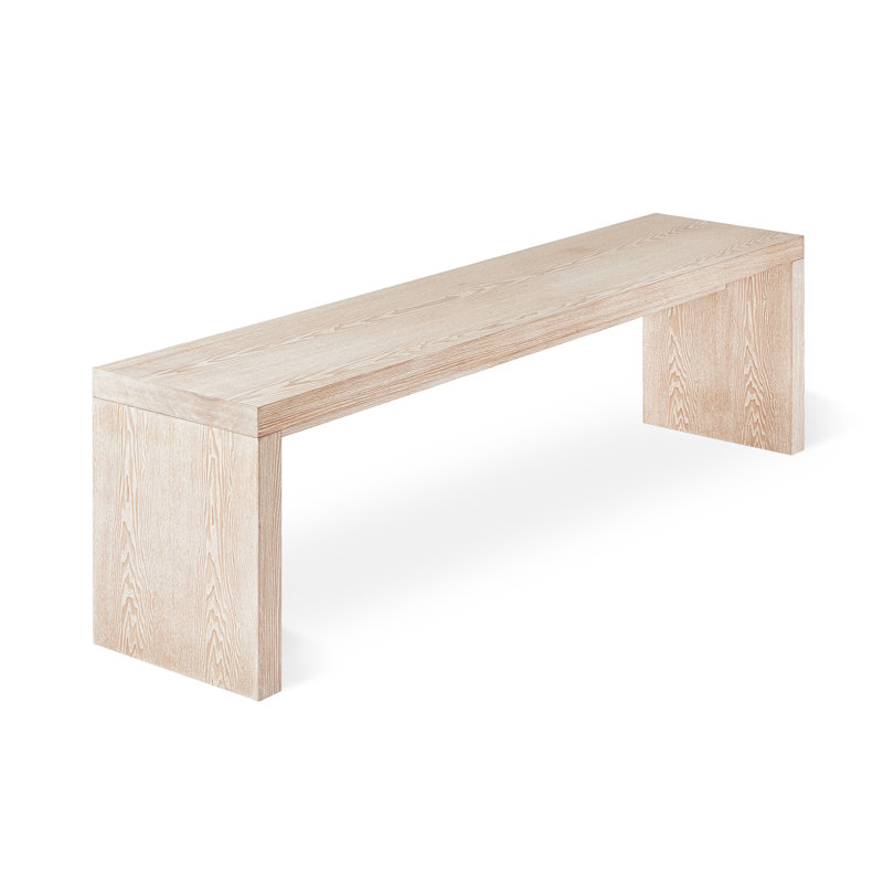 Banc de salle à manger Plank, Cendre blanche délavée
