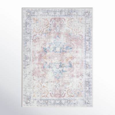 Quinn Oriental Flatweave Machine Washable Polyester Performance Rug