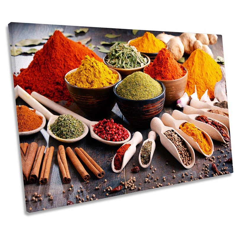 Spices And Herbs Kitchen - Wrapped Canvas Print, 81.3cm H x 121.9cm W