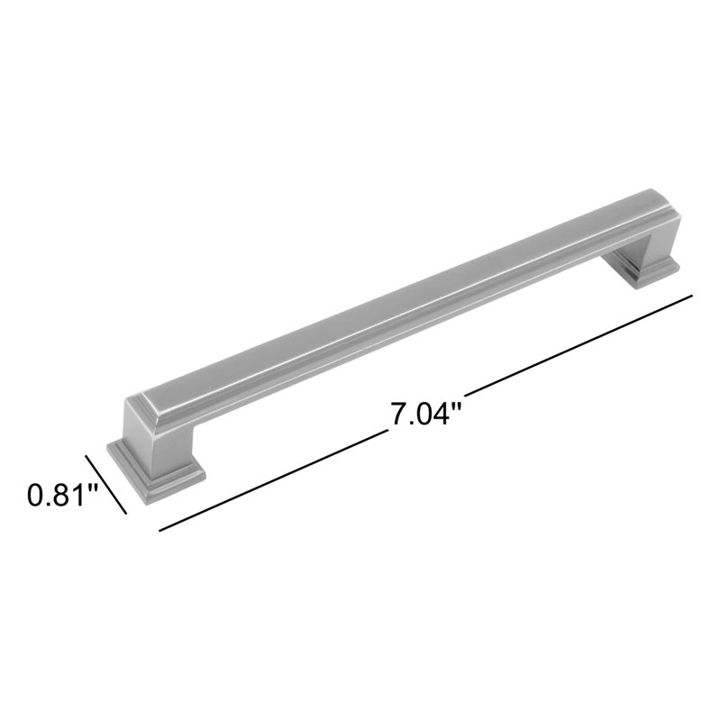 Poignée barre 6 5/16 po Cabinet, Nickel satiné