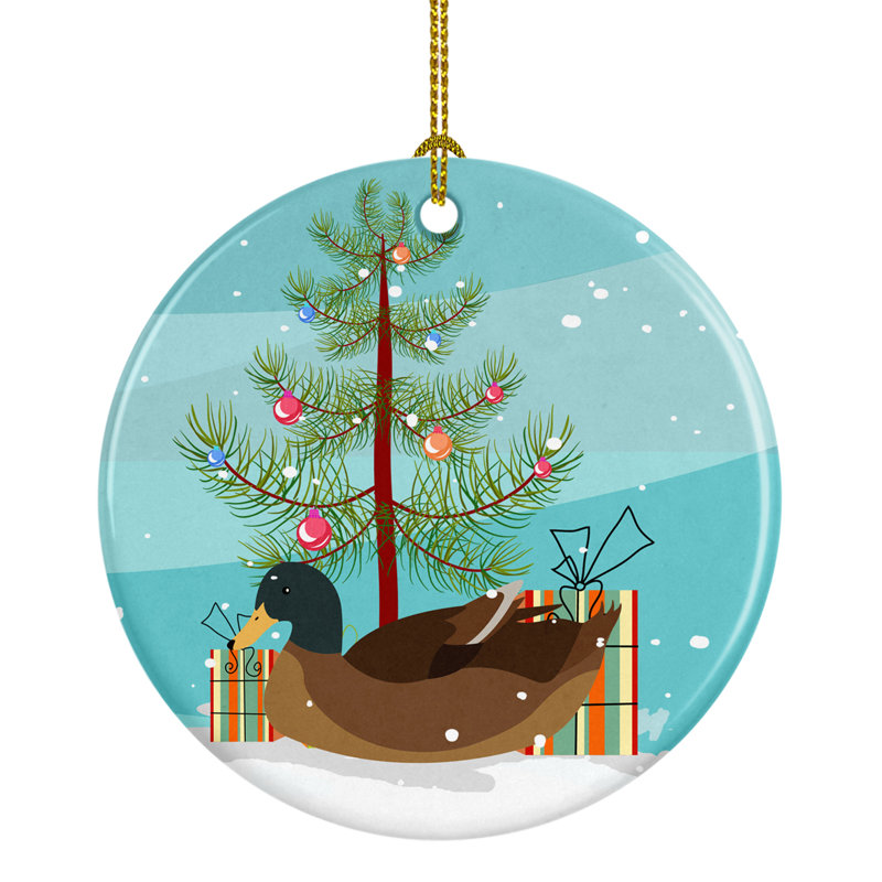 3'' Ceramic Animals Holiday Shaped Ornament