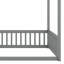Structure de lit à baldaquin en bois avec clôture et garde-corps-224433837
