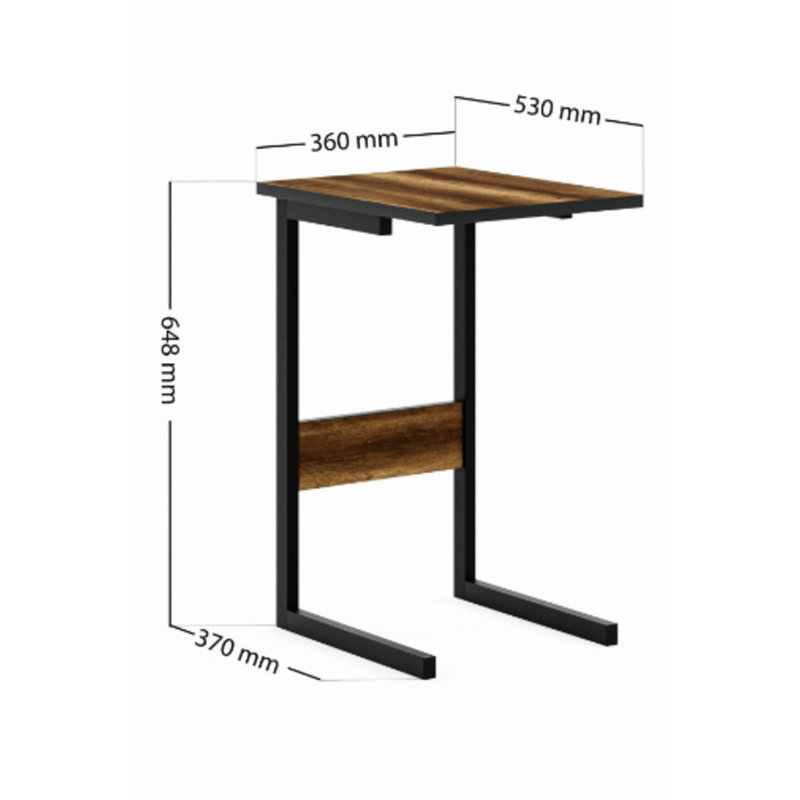 Abriele Computer Desk, Medium wood