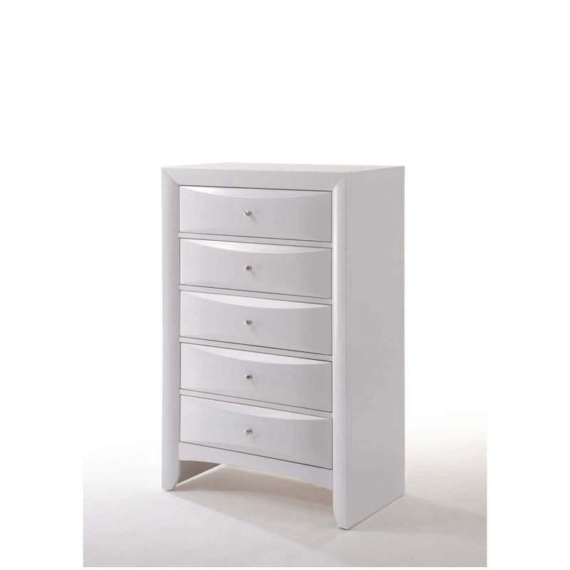 5 Drawer Chest With Flared Square Legs