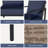 2Pcs Patio Metal Wicker Chairs with Cushions-623058093