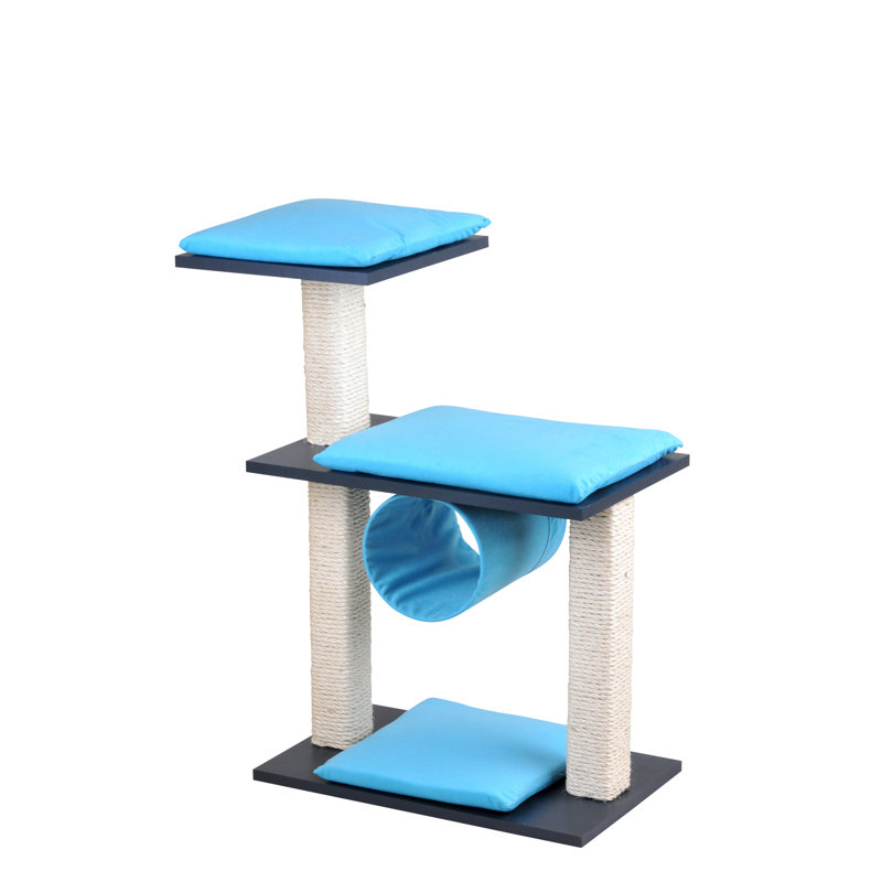 Sheila 86cm H Cat Tree, Anthracite/Turquoise