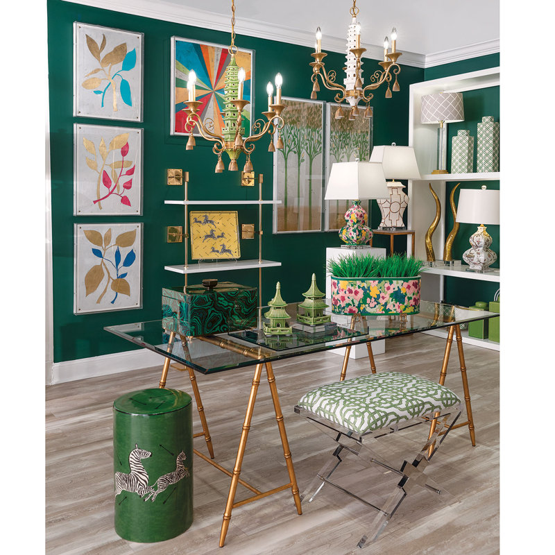 Scalamandre Porcelain Garden Stool, Green