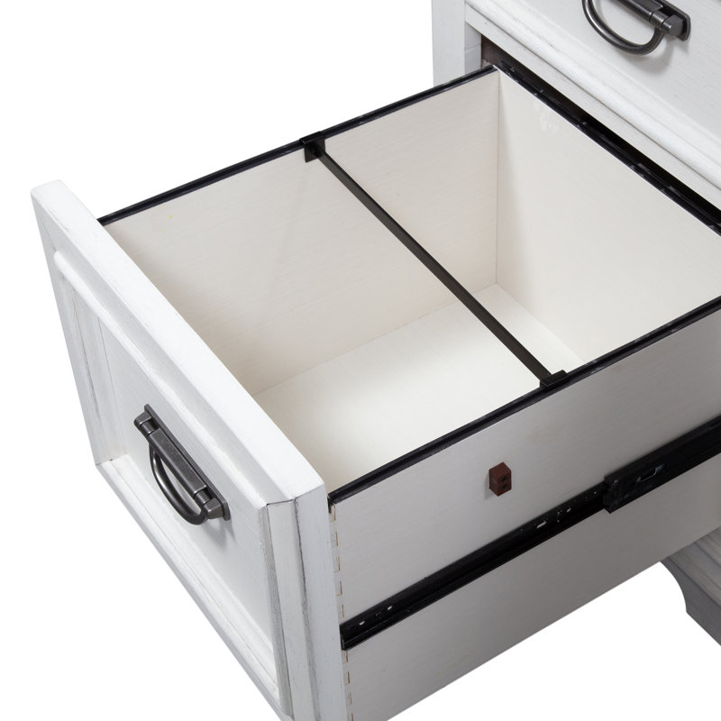 Colburn Jr. Executive Desk w/ Locking File Storage Drawers